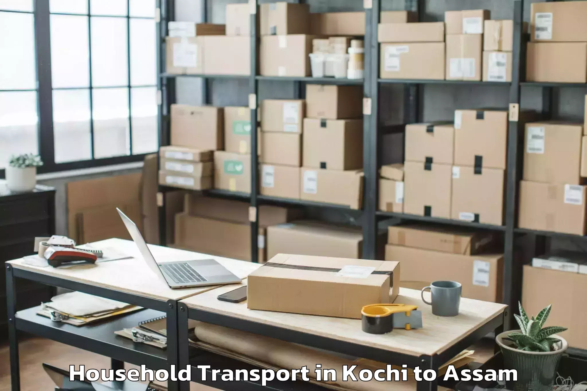 Book Kochi to Borjhar Airport Gau Household Transport Online